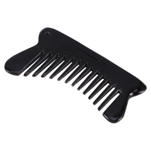 ELAYARD Natürlicher Büffelhornkamm Breitzinkig Anti statisch Langlebig Vielseitiger Massagekamm zur Haarentwirrung und Kopfhautpflege Geeignet für Damen und Herren Pflegt Haarstruktur und von ELAYARD
