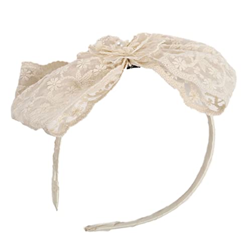 ELAYARD Cloth Bowknot Haarband Für Junge Mädchen Süßes Elastisches Stirnband Mit Spitzenverzierung Für Partys Cosplay Und Besondere Anlässe Für Mädchen Und Kleinkinder von ELAYARD