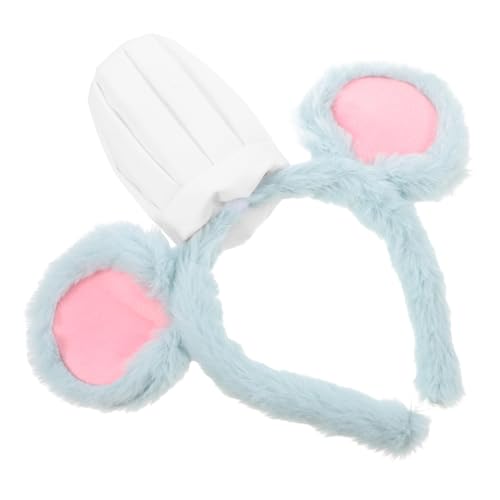 ELAYARD Niedliches Kochmaus Stirnband mit Grauen Ohren Weiches Bequemes Kopfband für Erwachsene Vielseitiges Accessoire für Karneval Cosplay Halloween und Partyspaß von ELAYARD
