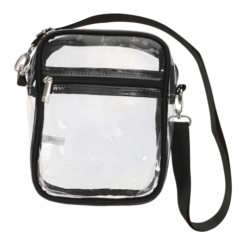 ELAYARD PVC Transparente Umhängetasche Damen Crossbody Bag mit Reißverschluss Verstellbar für Konzert Stadion Kosmetiktasche Reise Handy Geldbörse von ELAYARD