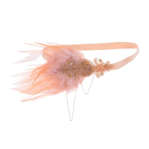 ELAYARD Party Haarband Damen mit Quasten und Champagnerfarbenes Haarschmuck für Festliche Anlässe Geburtstag Hochzeit und Besondere Feiern Stirnband für Frauen und Partyoutfits von ELAYARD