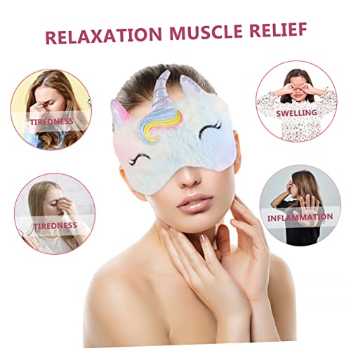 ELAYARD Plüsch-augenmaske Mit Cartoon-einhorn-design Bequemer Augenschutz Zum Schlafen Leichtes Und Atmungsaktives Material Für Junge Mädchen Und Erwachsene von ELAYARD