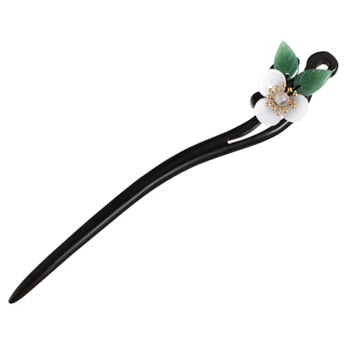 ELAYARD Retro Haarnadel aus Schwarzem Ebenholz Traditionelle Chinesische Haarnadel für Frauen Langlebiges Elegantes Haaraccessoire für Hochzeit Alltag und Besondere Anlässe von ELAYARD