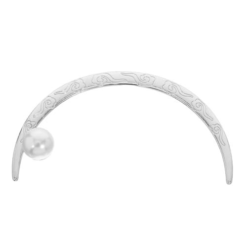 ELAYARD Retro Halbmond Haargabel Damen Haarstab mit Perlen Metall Haarnadel für Sicheres Styling Klassisch Elegant Passend zu Verschiedenen Frisuren und Haarfarben für Frauen von ELAYARD