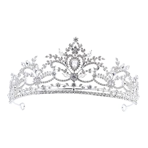 ELAYARD Rhinestone Braut Tiara Krone für Damen Funkelnde Strass Hochzeit Haarschmuck Einfach zu Tragen Geeignet für Hochzeit Party Feier und Besondere Anlässe von ELAYARD