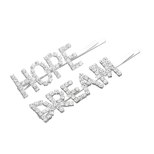 ELAYARD Rhinestone Buchstaben Haarklammern für Damen Funkelnde Haarspangen aus Langlebiger Geeignet für Hochzeit Party Alltag Modisches Accessoire mit Natürlichem von ELAYARD