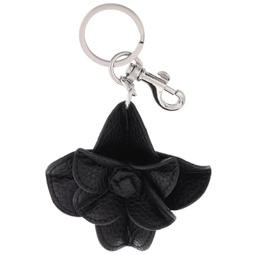ELAYARD Schlüsselanhänger Mit Blumenmotiv Für Auto Tasche Und Rucksack Robustes Kunstleder Und Metall Schickes Design Für Damen von ELAYARD
