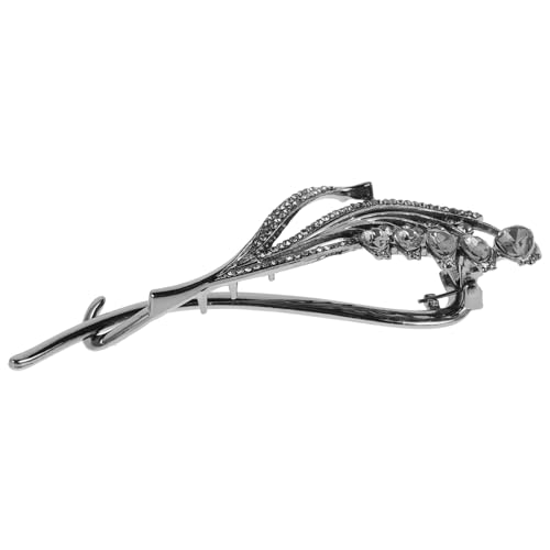 ELAYARD Schwarze Strass Haarklammer Damen Eleganter Alloy Haarkralle mit Vollständigen Kristallen Modischer Haarclip für Dünnes Haar Einfach zu Verwenden Stilvolles von ELAYARD