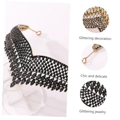 ELAYARD Schwarze Vintage Tiara mit Strass Schmuck Stilvolles Braut Haarschmuck für Hochzeit Brautjungfern und Festliche Anlässe Edles Accessoire für Damen und Mädchen von ELAYARD