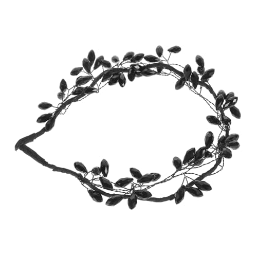 ELAYARD Schwarzes Kristall haarband Damen Eleganter Haarschmuck für Hochzeit Party Alltag Handgefertigtes Komfortables Stirnband mit Glatten Kanten Modisches Accessoire für Frauen und von ELAYARD