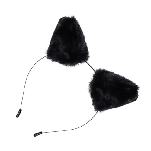 ELAYARD Schwarzes Ohrhaarband Tierohr-haarreif Aus Metall Elastisches Stirnband Ohrkopfbedeckung Haarreif Für Damen Passt Für Kostümpartys Und Karneval von ELAYARD
