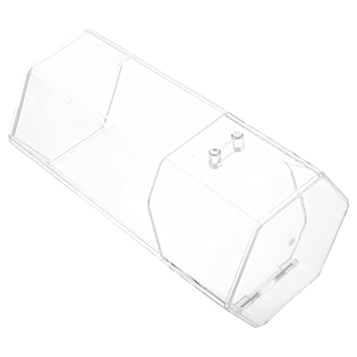 ELAYARD Sechseckiger Transparenter Acryl Make-up Pinselbehälter Mit Deckel Kosmetik Organizer Aufbewahrungshalter Kosmetikdisplaybox Schminkpinselhalter von ELAYARD