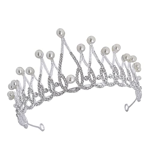 ELAYARD Silberweiße Tiara Krone Braut Haarschmuck mit Funkelnden Strasssteinen Stirnband für Hochzeit Geburtstag Festzüge und Kostümpartys Edles Bridal Wedding Headband ELAYARD Silberweiße Tiara Krone Braut Haarschmuck mit Funkelnden Strasssteinen Stirnband für Hochzeit Geburtstag Festzüge und Kostümpartys Edles Bridal Wedding Headband von ELAYARD