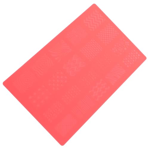 ELAYARD Silikon Nagelstempel Schablone DIY Maniküre Vorlage Nagelkunst Stempel Rot für Kreative Nageldesigns und Einfache Anwendung zu Hause Salon von ELAYARD
