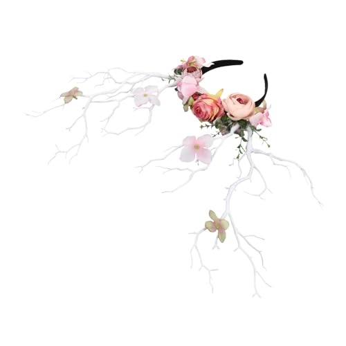 ELAYARD Simulierter Geweih Haarreif mit Zweig Design Flexibles Langlebiges Cosplay Haarschmuck Accessoire für Frauen für Weihnachtsfeiern Karneval und Fotoshootings Zufällige Farbe von ELAYARD