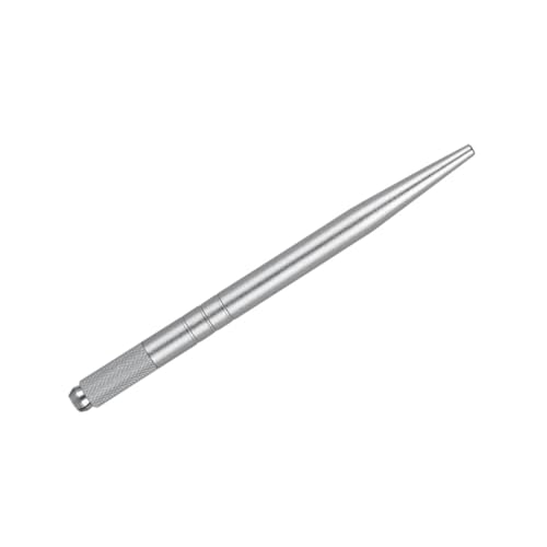 ELAYARD Slanker Augenbrauenstift mit Dünner Spitze Handgefertigter Ring Einzelkopf Stift in Silber für Präzises Microblading Langlebige Anwendung und Multifunktionales Make Up von ELAYARD