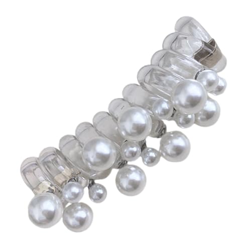 ELAYARD Spiral Haargummi mit Perlen Elastischer Telefonkabel Haargummi Weicher Ponytail Halter für Damen Sicherer bei Sport Make Up und Alltag Strapazierfähig Schonend zum Haar Weiß von ELAYARD