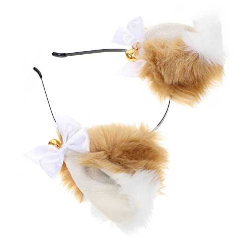 ELAYARD Cosplay Haarreif Mit Plüsch Fuchsohren Und Glöckchen Lustiges Kopfschmuck-accessoire Für Halloween Und Partys Geeignet Für Erwachsene Weich Und Bequem Kreative Kopfbedeckung von ELAYARD