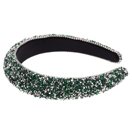ELAYARD Stirnband mit Strasssteinen Breites Gepolstertes Haarband mit Funkelnden Diamanten Wiederverwendbares Haarschmuck accessoire für Damen und Mädchen für Partys und Festliche Anlässe von ELAYARD