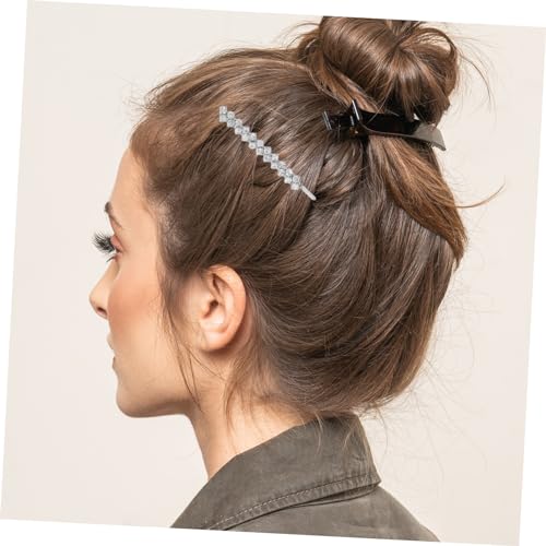 ELAYARD Strass Haarspangen Metall Haarnadeln für Damen Bobby Pins mit Funkelnden Kristallen Geeignet für Hochzeit Party und Alltag Silberfarbenes Haarschmuck von ELAYARD