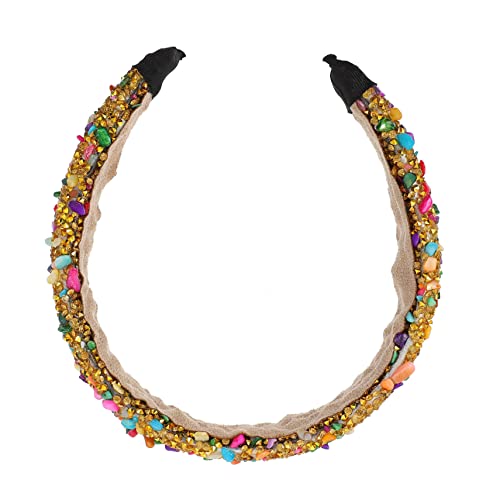 ELAYARD Rhinestone Haarband Mit Natürlichen Kristallen Einstellbare Haarschmuck Für Hochzeiten Braut Und Besondere Anlässe Schickes Haaraccessoire Für Damen von ELAYARD