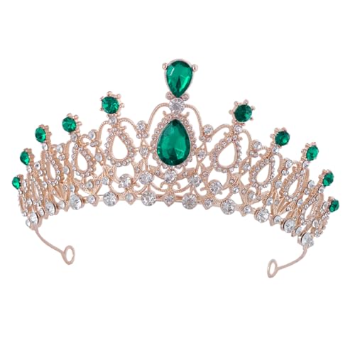 ELAYARD Tiara Krone mit Funkelnden Strasssteinen Kleine Metallkrone für Mädchen Leichtes Geburtstags und Party Haar Accessoire Edle Prinzessin Kopfbedeckung von ELAYARD