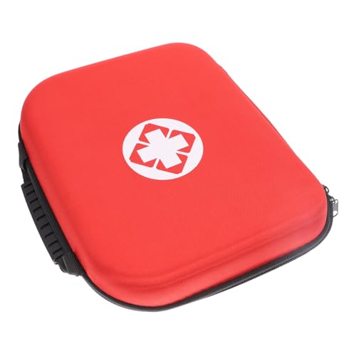 ELAYARD Tragbare Medizin Tasche Rot Leichte Medizin Aufbewahrungstasche mit Großem Stauraum Praktischer Organizer für Zuhause Outdoor Reisen und Notfälle Kompakte Robuste Medizintasche von ELAYARD