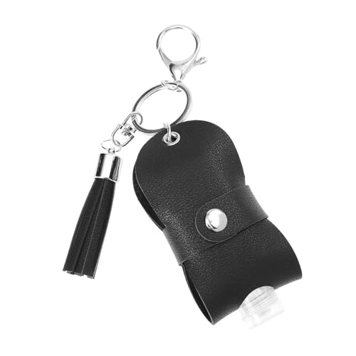 ELAYARD Handy Flasche Schlüsselanhänger Tragbarer Flaschenhalter Für Flüssigkeiten Parfüm Und Handwaschgel Auslaufsicherer Flaschenbecher Mit Schwarzem Quasten-design von ELAYARD