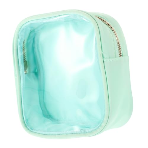 ELAYARD Transparente Kosmetiktasche mit Reißverschluss wasserdichte Leichte Makeup Bag aus PVC und Nylon in Hellgrün Multifunktionale Kulturtasche für Frauen für Reisen und Alltag von ELAYARD