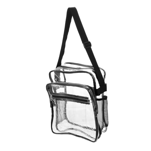 ELAYARD Transparente PVC Umhängetasche Damen Schultertasche Crossbody Reise Beuteltasche Sicherheitszugelassen für Stadion Shopping Alltag von ELAYARD