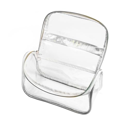 ELAYARD Transparente Tragbare Kosmetiktasche aus Langlebigem PU Dacron Große Kapazität für Reise und Alltag Multifunktionale Aufbewahrungstasche für Damen Leicht und Übersichtlich von ELAYARD