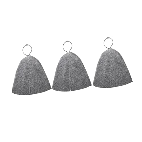 ELAYARD 3 Stück Saunahut Verdickter Filz Badehut Bequemer Sauna Hut für Herren und Damen Wärmedämmung Leicht für Dampfbäder von ELAYARD