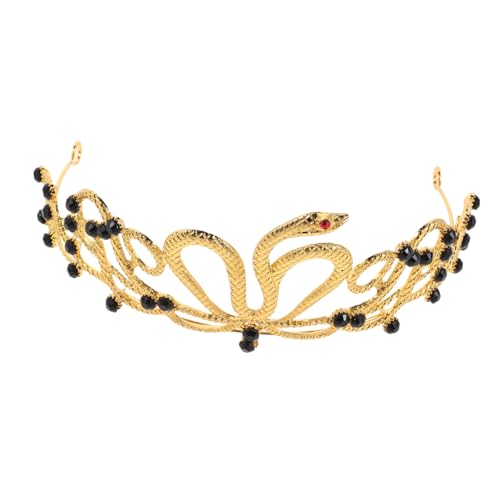 ELAYARD Vintage Ägyptische Schlangenkronen Stirnband aus Langlebiger Legierung mit Funkelnden Strasssteinen Komfortables Braut Tiara Haarschmuck für Hochzeit Halloween und Geburtstagsfeier von ELAYARD
