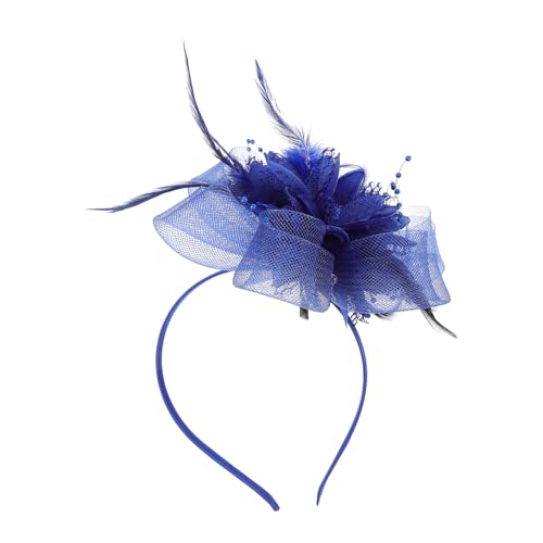 ELAYARD Vintage Fascinator Haarclip mit Mesh Stirnband und Federn Leichter Haarschmuck für Damen Eleganter Braut Kopfschmuck für Hochzeit Party Festival und Festliche Anlässe Trendiger von ELAYARD