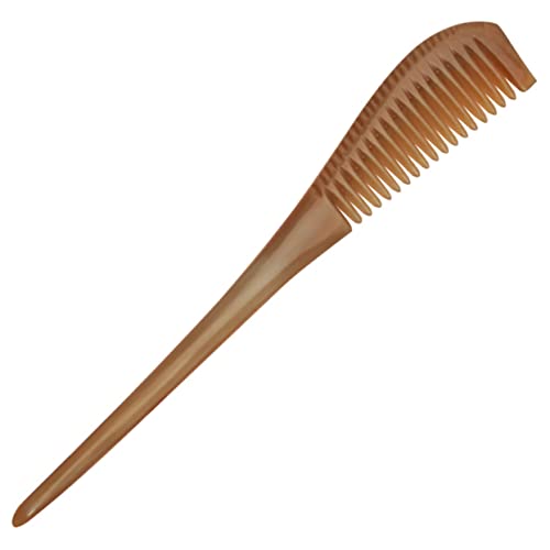 ELAYARD Vintage Haarnadel aus Rinderhorn Eleganter Haarschmuck mit Breitem Kamm Handgefertigter Haarstab für Damen Geeignet für Hochzeiten Partys und Traditionelle Kostüme Stilvolle von ELAYARD