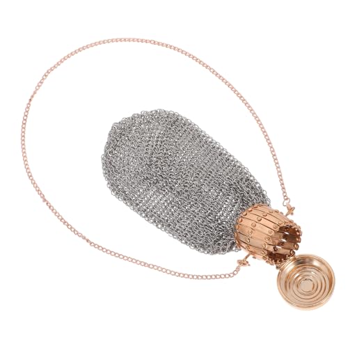 ELAYARD Mini-netztasche Aus Edelstahlgewebe Mit Drehdeckel Tragbares Münzgeldbörse Für Bargeld Und Schmuck Retro-Portemonnaie Für Damen von ELAYARD