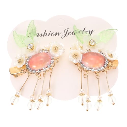ELAYARD Vintage Perlen Haarnadeln mit Blumen design und Tassel Stilvolle Haarklammern für Frauen und Mädchen als Haarschmuck für Hochzeit Party und Alltag Langlebig und Rostfrei von ELAYARD