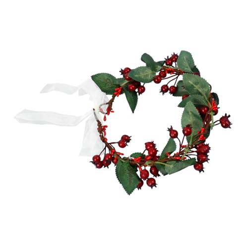 ELAYARD Weihnachtliche Beerenhaargirlande Haarschmuck Damen Mädchen Rotes Stirnband Komfortabel Leicht Weihnachten Festliche Frisur Beach Holiday Accessoire von ELAYARD