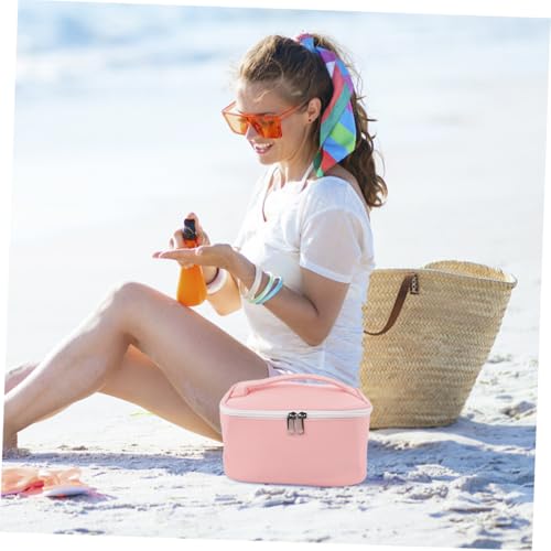 ELAYARD wasserdichte Damen Make Up Tasche PU Großes Fassungsvermögen Leicht Tragbar Stylische Kosmetiktasche Für Reise Alltag von ELAYARD