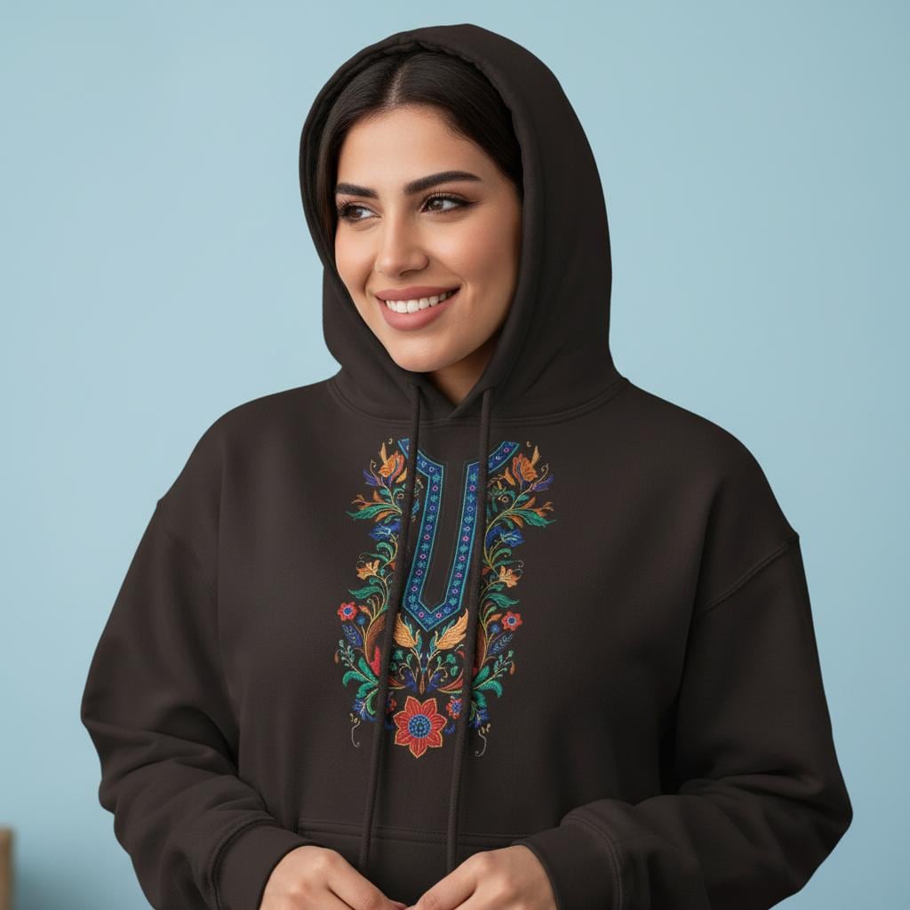 Tatreez Hoodie - Cozy Heavy Blend Pullover Unique Arab Design Gift Tatreez Hoodie - Cozy Heavy Blend Pullover Unique Arab Design Gift von ELBALAD
