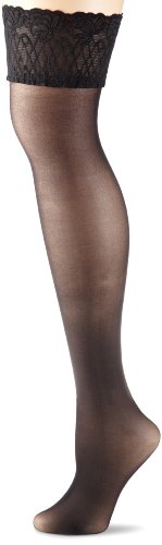 ELBEO Damen Halterlose Strümpfe 902422 / Soft & Resistant 20 Halterlos, Gr. 38/39 (II (38-39)), Schwarz (schwarz 3800) von ELBEO