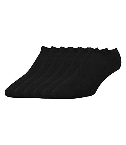 ELBEO Herren Sneaker-Socken Freizeitsocken 906609 6 Paar, Farbe:Schwarz, Menge:6 Paar (2x 3er Pack), Größe:39-42, Artikel:-9500 schwarz von ELBEO