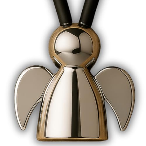 ELBKAISER - Schutzengel Schlüsselanhänger - Edler Engel Anhänger aus Metall in glänzendem Silber - Geschenk Glücksbringer Auto Führerschein - Fahr vorsichtig von ELBKAISER