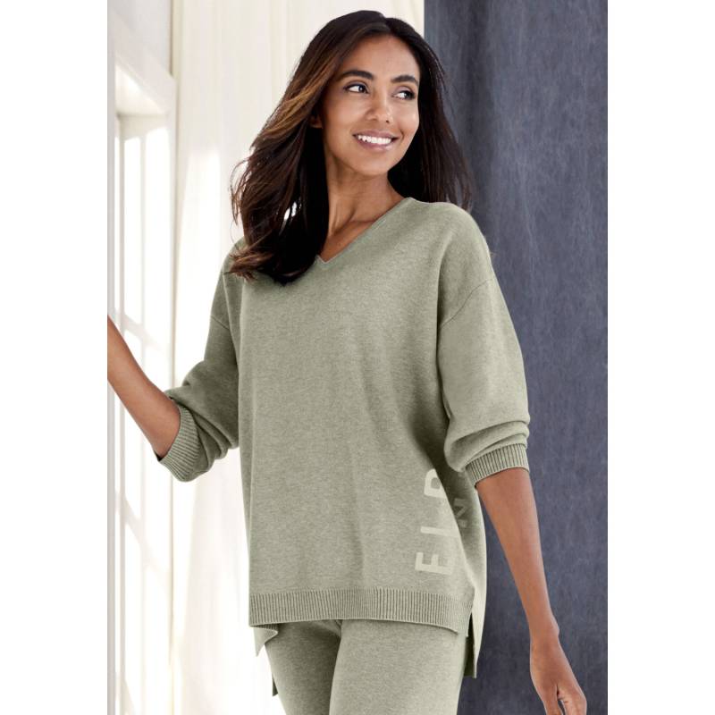 ELBSAND Sweater Damen oliv meliert Gr.40/42 von ELBSAND