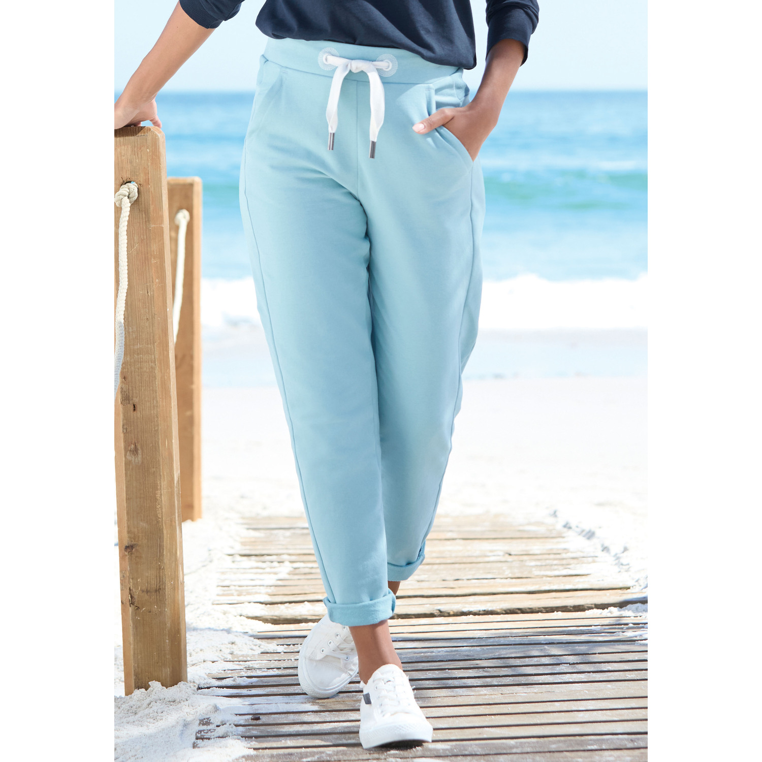 ELBSAND Sweathose Damen aquamarine Gr.XXL (44) von ELBSAND
