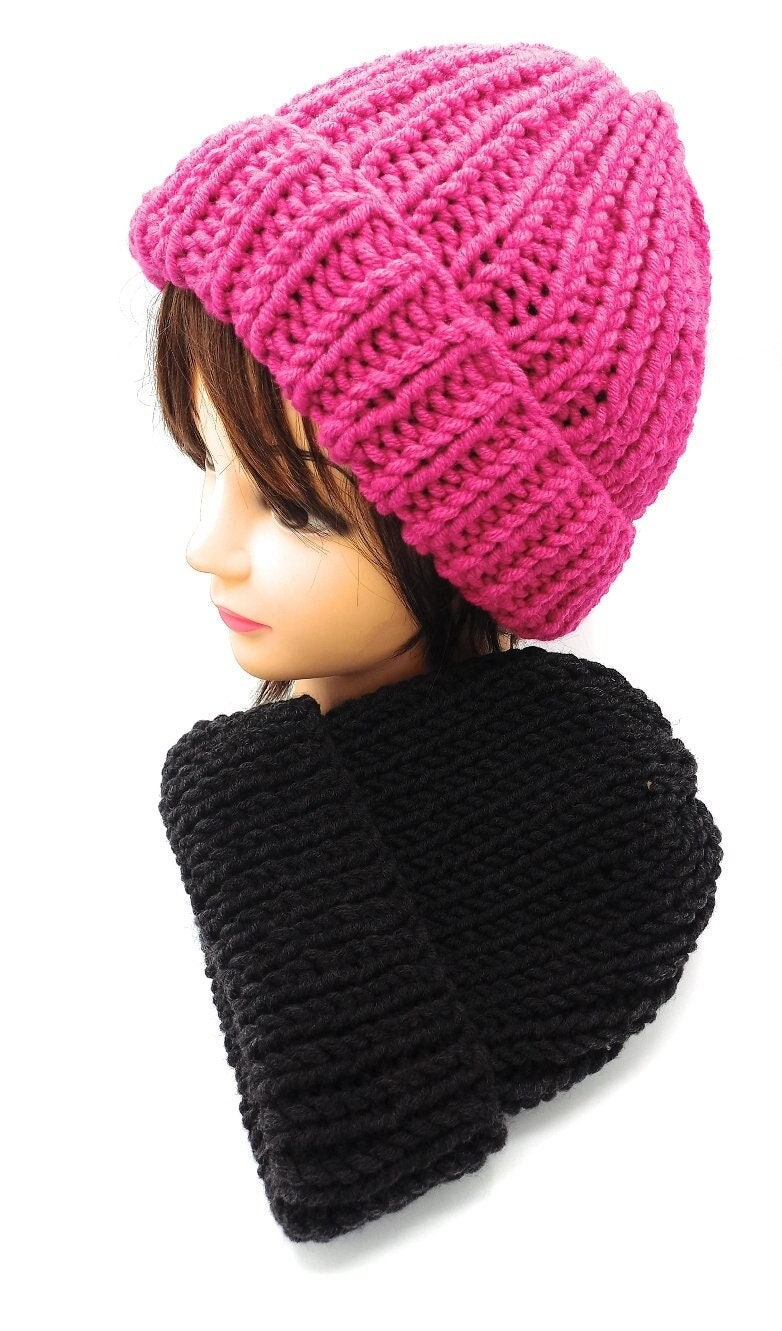 El Burro Damen Herren Mütze Wollmütze Beanie Gestrickt Gelb Blau Anthrazit Grau Petrol Pink Acryl Mit Schurwolle Größe 52 58 cm Höhe 28 von ELBURROkreativ
