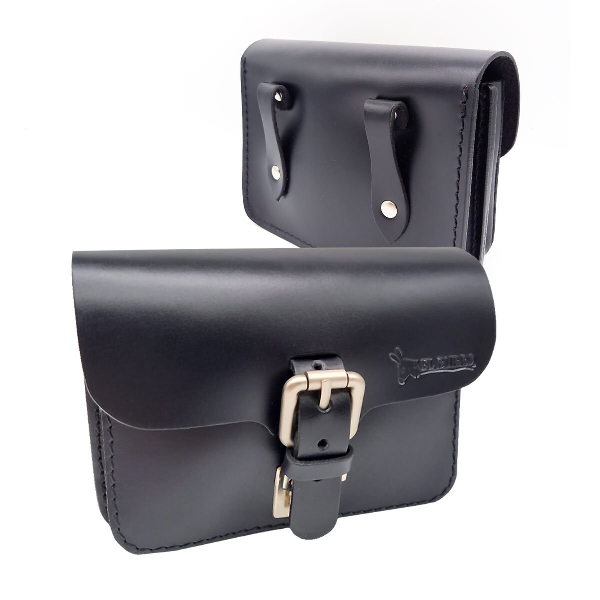 El Burro Fuerte Leder Gürteltasche Bauchtasche Hüfttasche Schwarz Black Country Westerntasche Western Tasche Casual Bag Börse Ledertasche von ELBURROkreativ