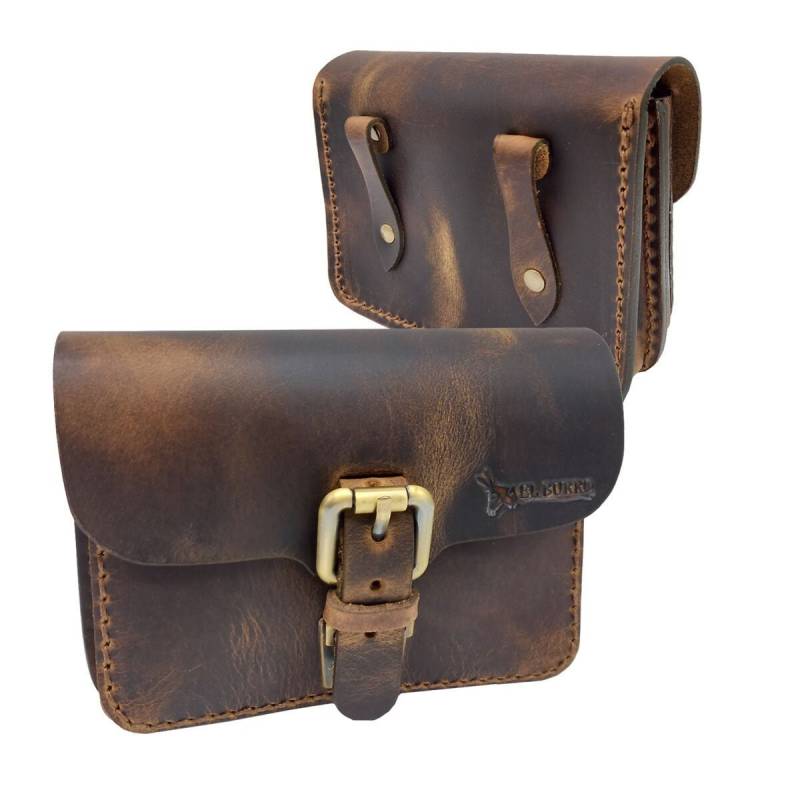 El Burro Rustico Leder Gürteltasche Bauchtasche Hüfttasche Braun Country Westerntasche Western Tasche Casual Bag Börse Ledertasche von ELBURROkreativ