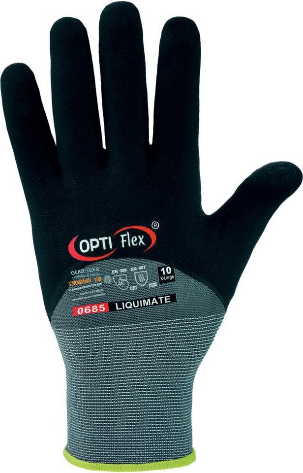 ELC Arbeitshandschuhe Handschuh Liquimate, Nitril, Gr.9 von ELC