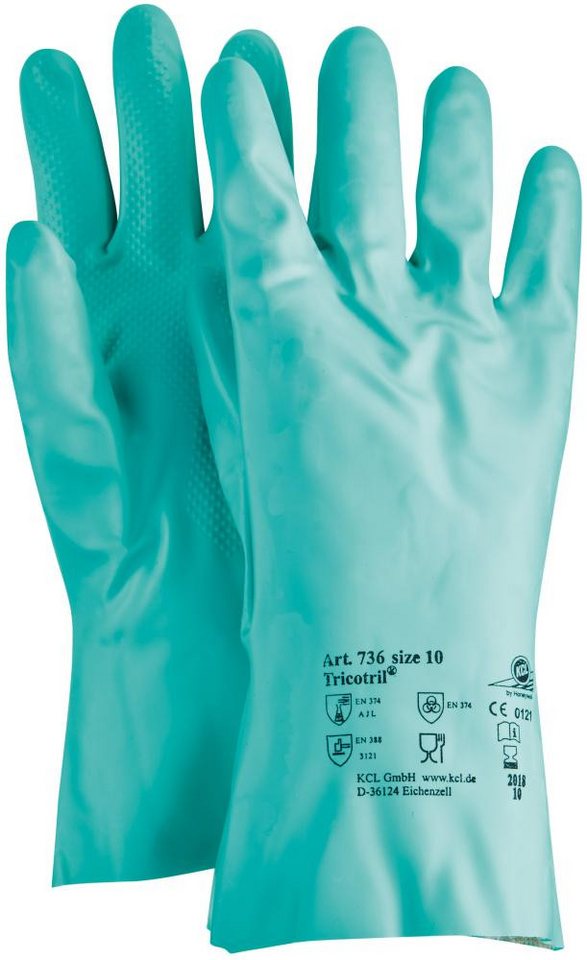 ELC Arbeitshandschuhe Handschuh Tricotril 736, L 300mm,Gr.9,grün von ELC